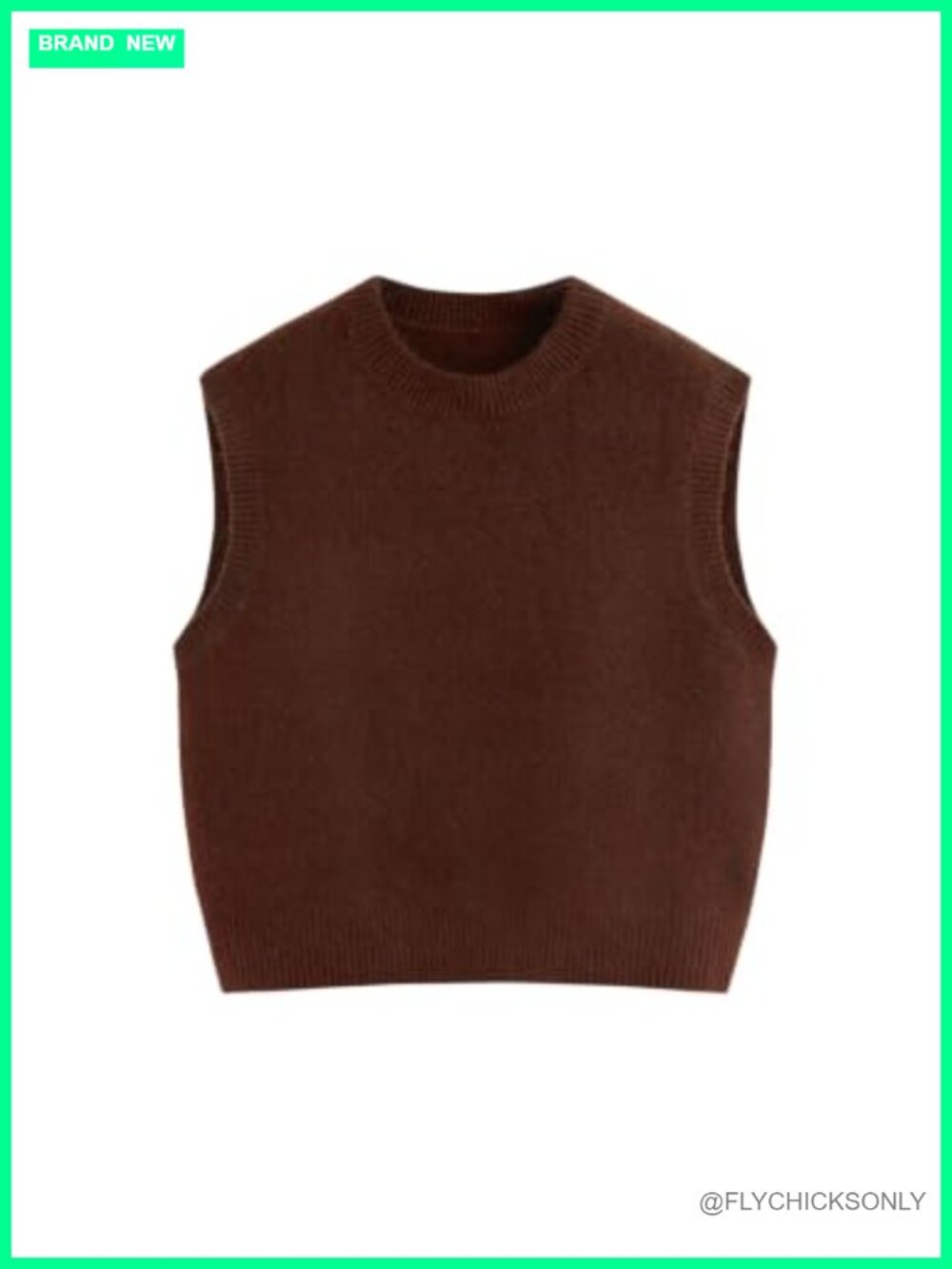Oversized Sleeveless Wool Blend Knit Sweater Vest Pullover Layering Top